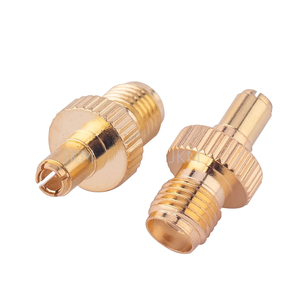 1PCS RF Coaxial Adapter SMA To TS9 CRC9 Coax Jack Connector RP SMA Female Jack To TS9 CRC9 Male Plug Silver Gold