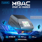 ToolkitRC M8AC Smart Lipo Battery Charger Discharger AC 200W DC 600W 20A for 1-8S LiHV Lipo Battery PD 65W FPV Model Parts Car