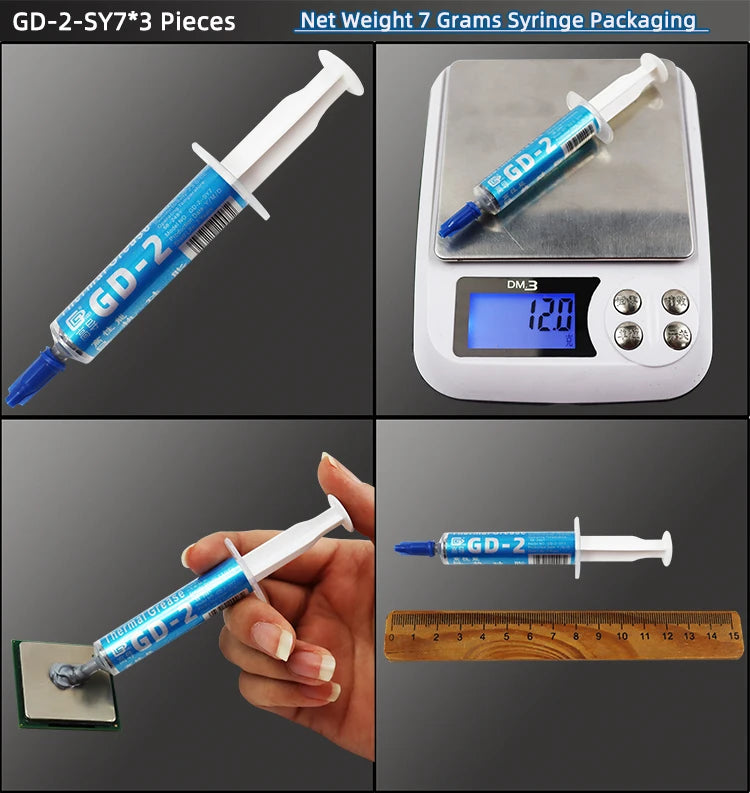GD-2 Thermal Paste Processor Grease Compound Silicone 1/3/7/15/30 g 7.5 W/M-K For CPU GPU Printer Heat Sink Cooling Cooler SY30
