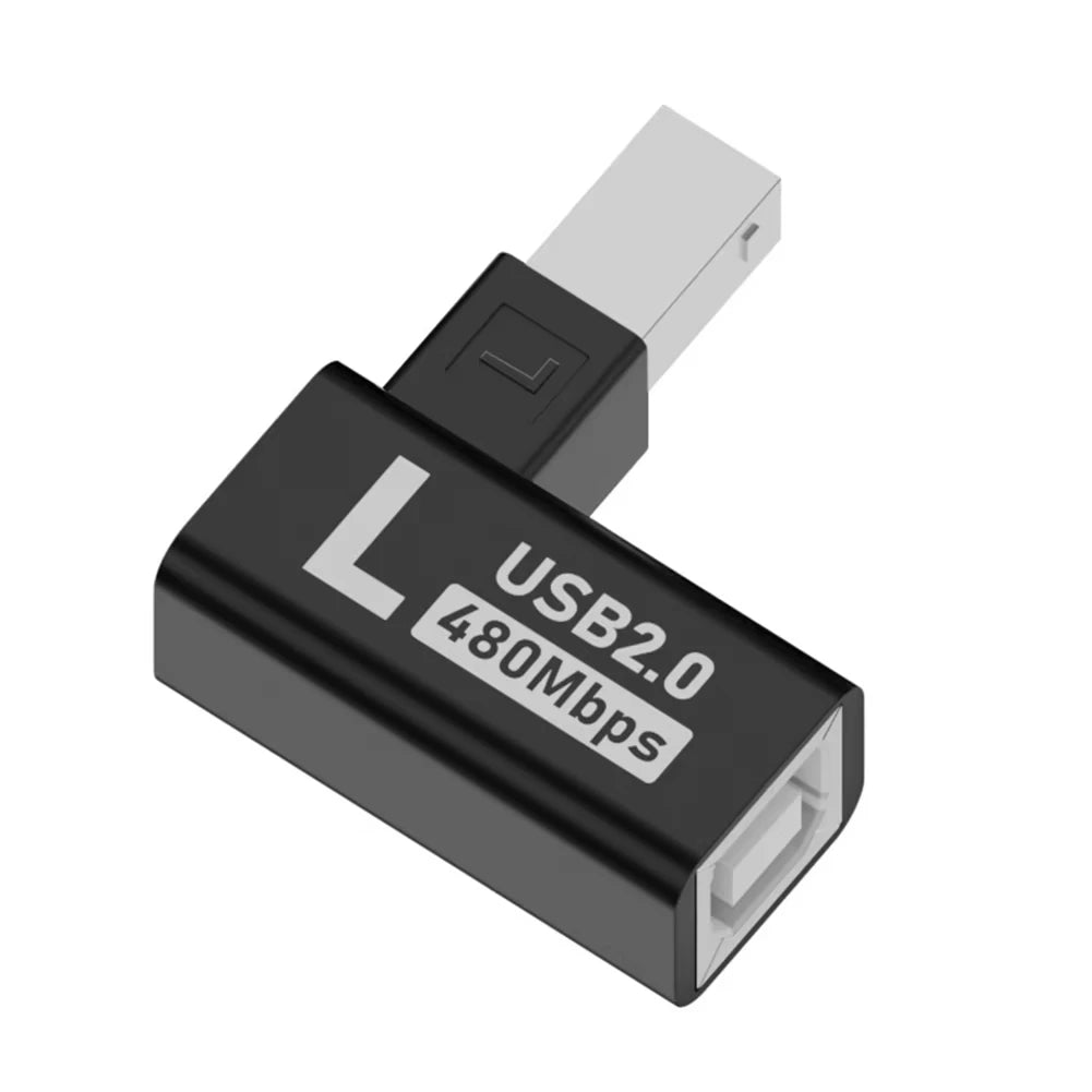 Elbow USB2.0 Printer Adapter USB Type B Male to Female For Printer Hard Drive Base Fax Machine Scanner USB 2.0 Printer Adapter