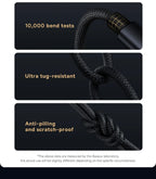Baseus 3 in 1 USB Cable Type C Cable For Samsung Xiaomi Mi 9 Huawei Cable For iPhone 13 12 11 Phone Charger Micro USB Data Cable