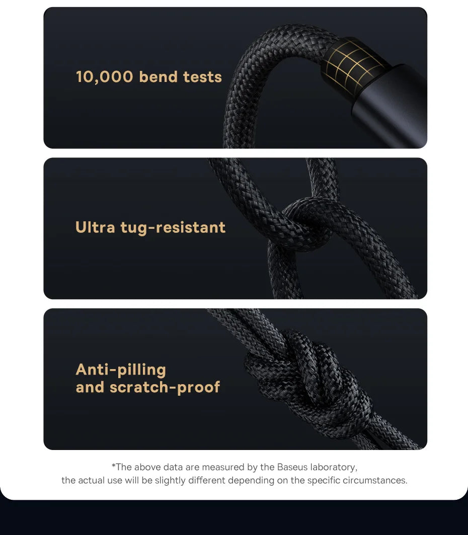 Baseus 3 in 1 USB Cable Type C Cable For Samsung Xiaomi Mi 9 Huawei Cable For iPhone 13 12 11 Phone Charger Micro USB Data Cable