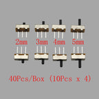 1Box Micro Slide Switch Kit 1P2T SPDT 3 Pin 2 Positions DIP PCB Mount ON-OFF Toggle Switch Interruptores 2/3/4/5/6/7MM 50V 0.5A