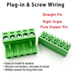5Pair 5.08mm Pitch 2EDG Straight Pin PCB Screw Terminal Block 2/3/4/5/6/7/8/9/10/12Pin 300V 10A Wire Connector Plug-in Socket