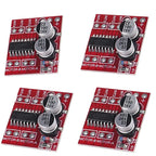 4pcs Mini L298N DC Motor Drive Board Module, 2-way PWM Dual H-Bridge Motor Drive Board