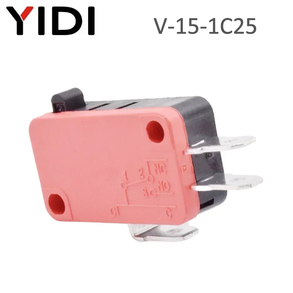 V-15 V-151 V-152 V-153 V-154 V-155 V-156-1C25 Microswitch SPDT Momentary Travel Mini Micro Limit Switch 1NO1NC Roller Lever Arm