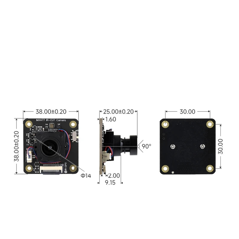 12.3MP IMX477 IR-CUT Camera Module for Nano CM3+ CM3+ Lite IMX477 Sensor-A25R