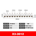 10Pcs 12 Position Electrical Wire Connector Retardant X3-1012 20A 30A Terminal Blocks Barrier Terminal Strip Plastic Terminal