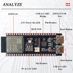 ESP32-S3-DevKitC-1 Development Board BT 2.4G Wifi Module for Arduino 8MB PSRAM 16MB FLASH N16R8 44Pin CP2102 Type-C ESP32S3