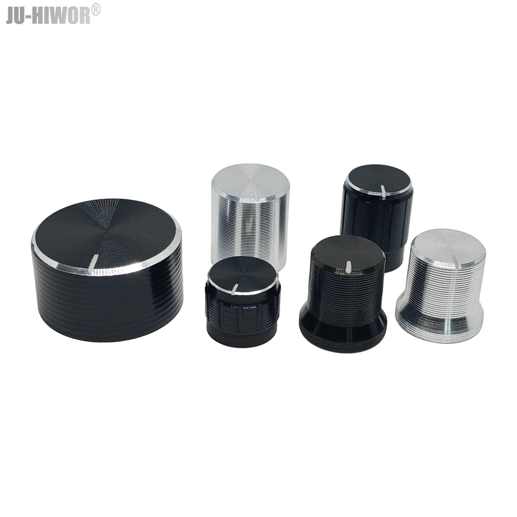 2pcs Tone Top 6mm Shaft Guitar Volume Aluminum Knob For Potentiometer Volume Control Rotary Knobs Diameter 13mm 15mm 26mm