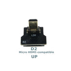 Ribbon FPV HDMI-Compatible Connector Flexible Flat Cable Raspberry Pi 4 Micro HDMI to HDMI/Mini HDMI Female 90 Degree FFC 20pin