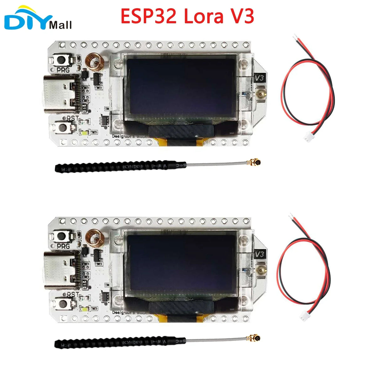 2Set Heltec LoRa 32 V3 Development Kit with ESP32-S3FN8, SX1262, 0.96" OLED for IoT/Meshtastic 915MHz/868MHz
