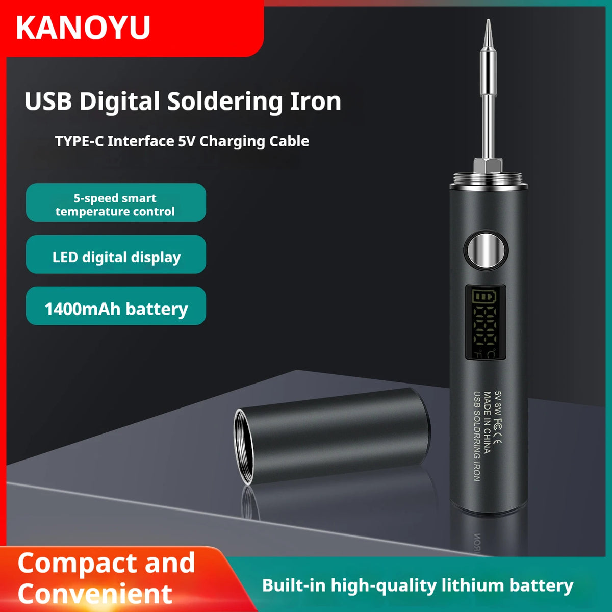 Canoyu radio soldering iron usb charging intelligent digital display portable household repair soldering iron welding pen