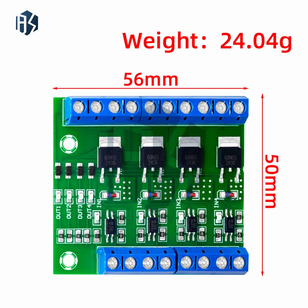 1~5PCS MOS FET 4 Channel Pulse Trigger Switch Controller Board PWM Optocoupler Opto-isolator Driver Board for Motor LED Light