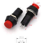 2PCS PBS-11A PBS-11B 12mm self-locking Plastic Push Button Switch Latching Switchs 3A 250V AC 2PIN