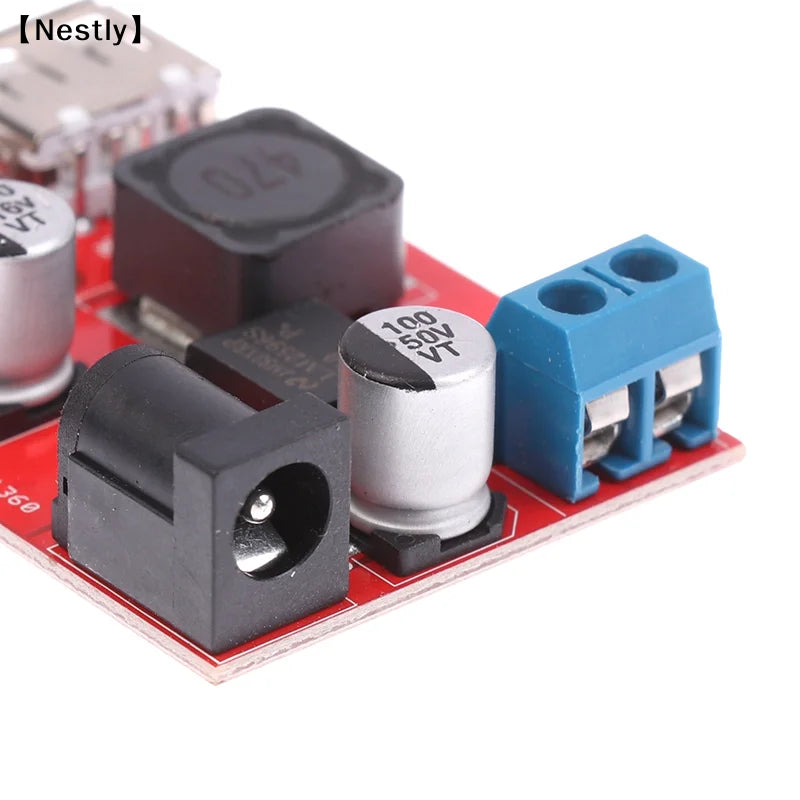 DC 9V 12V 24V 36V To 5V 3A Double USB Charge DC-DC Step-down Converter Car Charging Solar 3A Voltage Regulated Power 〔Nest〕
