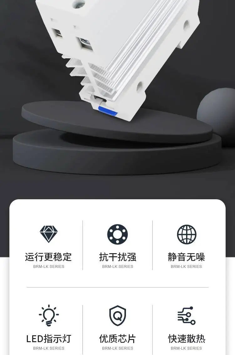 Solid State Relay With Heatsink 40DA Rail-Mount Integrated SSR Module Single-Phase Small 25A DC Control AC 10AA 25AA 40AA 60AA