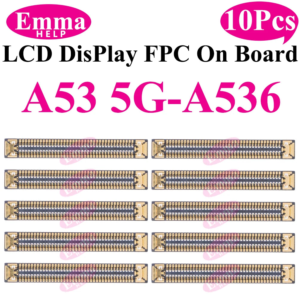 10pcs Original Screen Connector For Samsung A52S A53 A72 A33 A32 A23 A22 A13 A12S A03s A02s A42 LCD Display FPC On Board 78 Pin