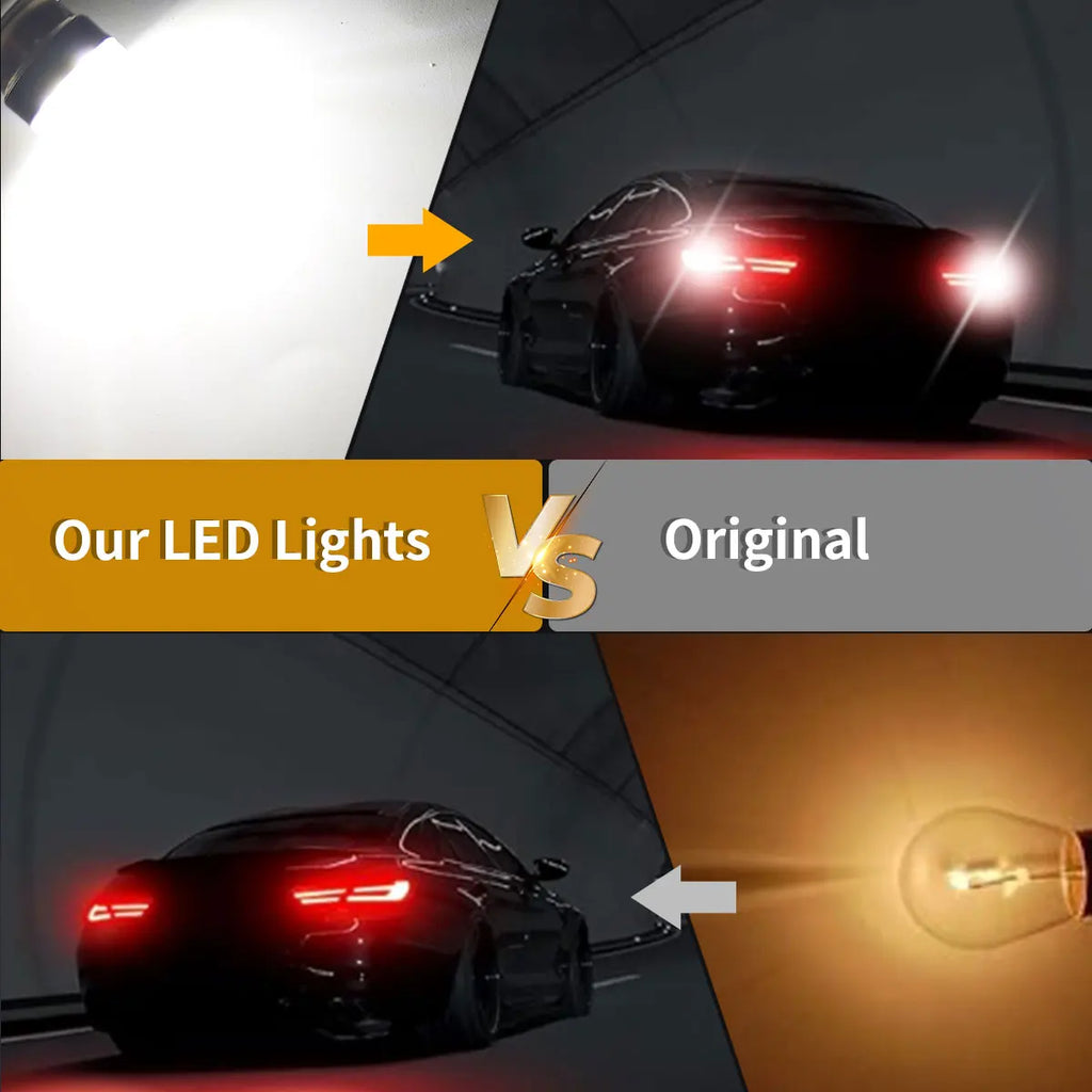 1156 BA15S P21W 1157 BAY15D P21/5W Super Brightness 3030 Chips LED Car Bulbs 12V/24V for Car Brake Reverse Lights Plug and Play