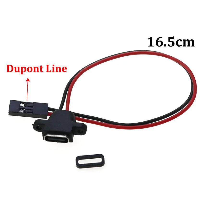 Cltgxdd Waterproof USB Type C Connector Charging Interface Female Socket With Welding Wire  MX1.25 PH2.0 XH2.54 Port