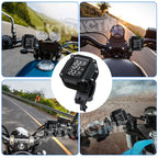 Extractme Tire Pressure Monitoring System Colorful Display Wireless TPMS Motorcycle Solar Charge Tyre Temperature Alarm Sensor