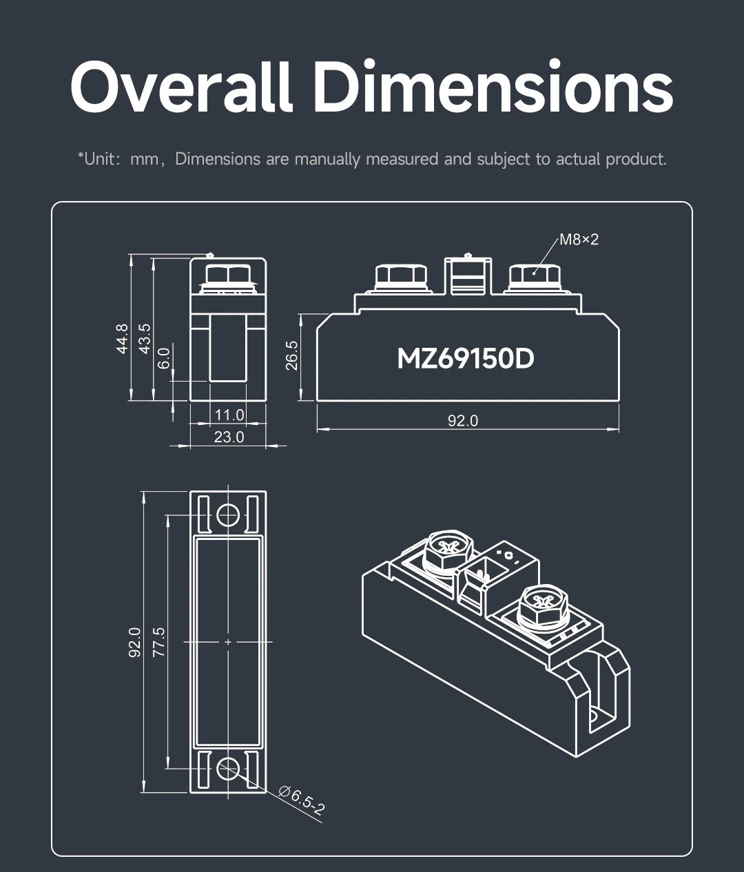 ENMG MZ69150D Industrial Grade High Power Solid State Relay SSR DC Input AC Output Opto Isolated Long Life No Contact Heating