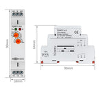 TORT7 Series Delay-ON Delay-OFF 10in1 Asymmetric Cycler Time Relay Multi-function Timer Switch 0.1S-10D Pulse Generator Interval