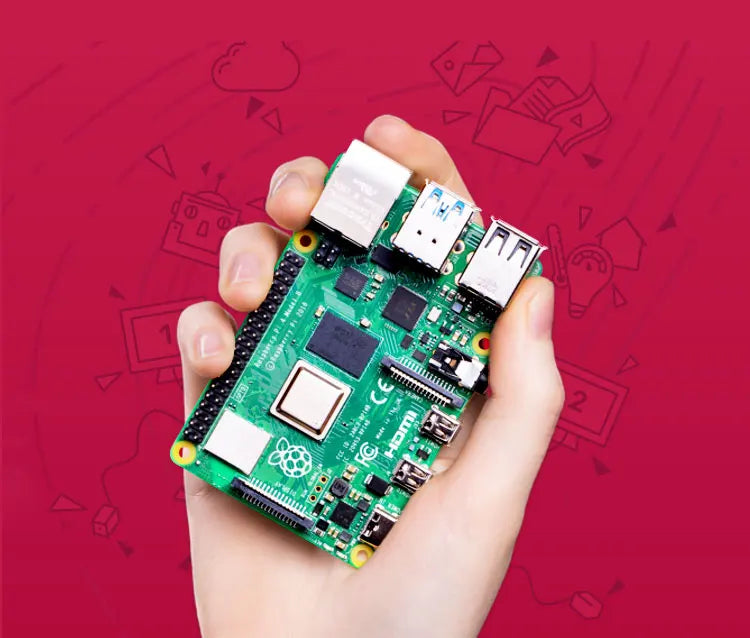 Official Original Raspberry Pi 4 Model B Dev Board Kit RAM 2G 4G 8G 4 Core CPU 1.5Ghz 3 Speeder Than Pi 3B+