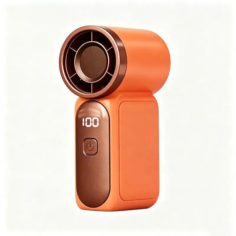 2026 Mini Portable Handheld Fan with Digital Display Speeds Adjustable USB Rechargeable Pocket Cooling Fan for Outdoor Travel