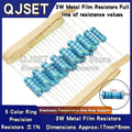 10pcs 3W Precision Metal Film Resistors 1% 3W 10 47 100 200 220 470 510 Ohm 1K 22K 4.7K 10K 47K 100k 200k 220k 510k 470k 1M Ohms