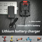 12.6V 16.8V 21V 24V 25V 1A 2A 18650 Lithium Battery Charger DC 5.5*2.1-2.5mm for 3S 4S 5S 6S 12V to 25V Screwdriver Battery Pack