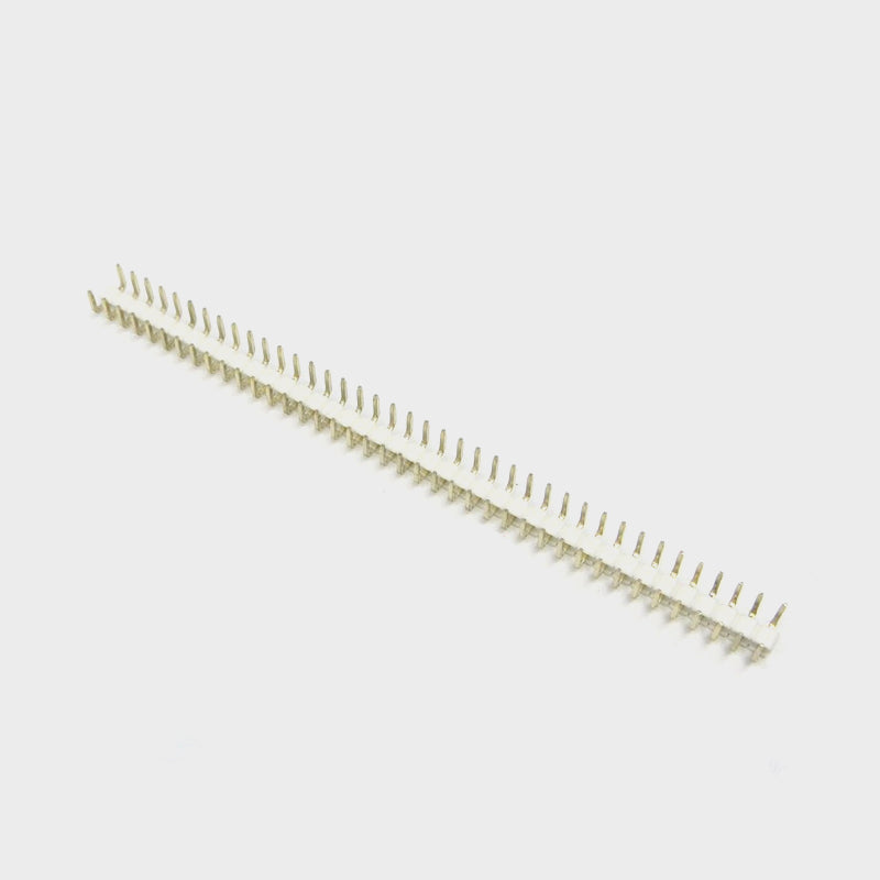 10pcs 2.54mm/2.0mm U Shape Single Row 1x40P Right Angle RA DIP Connector Button Entry Gold Breakable PCB Jumper Male Pin Header