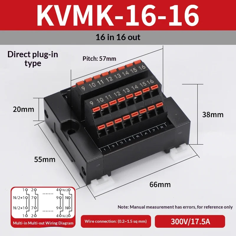 One in Multiple Out Direct Insertion Terminal Block Distribution Box DIN Rail Power Common Splitter PLC Signal Line Junction Box