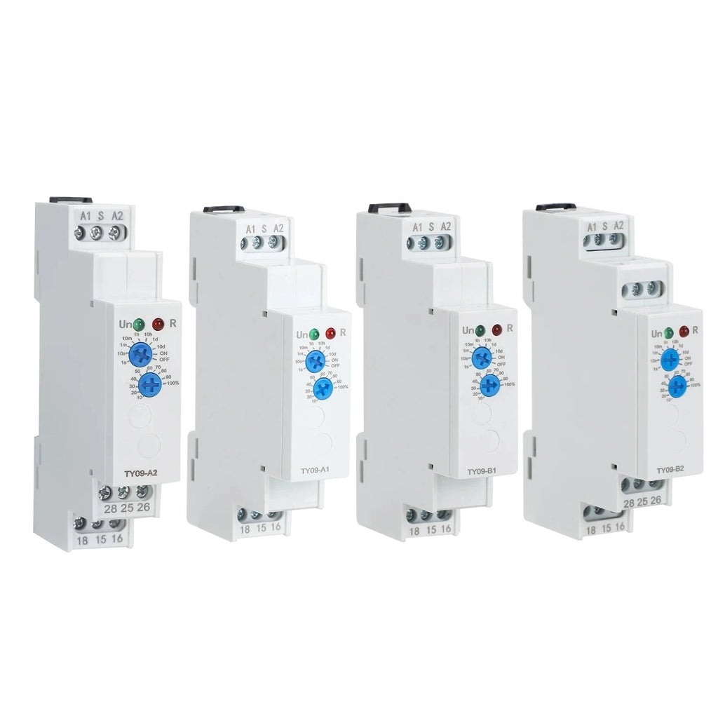 Din Rail Time Relay A Power-On Delay B Delay Disconnection AC/DC 12V-240V 16A 0.1S~10 Days Power-on delay automatic switch