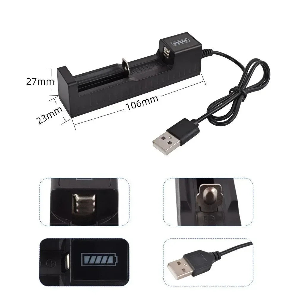 Dual 18650 Lithium Battery Charger for 18650 14650 Charging 4.2 / 3.7 V Rechargeable Battery Charger 1 / 2 / 4 Slots