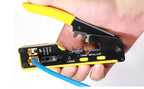 RJ45 Pass Through Crimp Tool, RJ45 Cat5 Cat6 Cat7 Crimping Tool, RJ11 Crimping Tool, Ethernet Network Cable Crimper Stripper