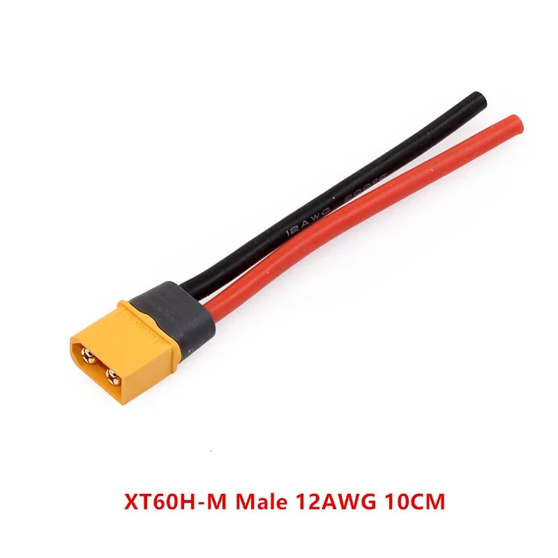 10cm/20cm/30cm 12AWG 16AWG XT60H Male to Female Plug Extending Wire Cable Adapter Convertor for Battery Power Connect