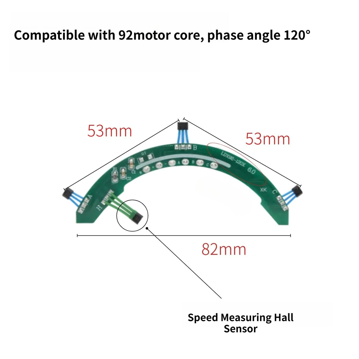 E-Bike Brushless Motor Hall Sensor Board LDX92-120X LDX110-120 14 Inch Motor Hall Signal Sensor Electric Bicycle Replacement