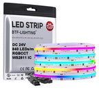 FCOB SPI RGBCCT IC LED Strip Light WS2811 Addressable 840 960 LED Dream Color RGB CW WW DC24V FOB High Flexible COB Lights RA90