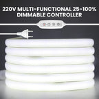 Dimmable Switch 220V COB LED Strip Neon Light Dimmer Power Kit Waterproof 3000K 4000K 6000K 288LED Kitchen Room Decor Flex Lamp