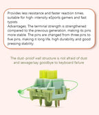 Outemu Silent Peach V2 Switch Lubed Silent Lemon V2 Switches Mechanical Keyboard Linear Tactile 5Pin Paragraph Axis Hot Swap DIY