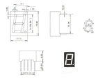 2pcs 0.56inch LED display 7 Segment 1 Bit/2 Bit/3 Bit/4 Bit Digit Tube Red Common Cathode / Anode Digital 0.56 inch led 7segment
