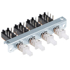 Interlock Push Button Switch Piano Type DPDT 6 Pin 4/6/8 Row Straight Through Hole Straight Key Switch for Electronic Products