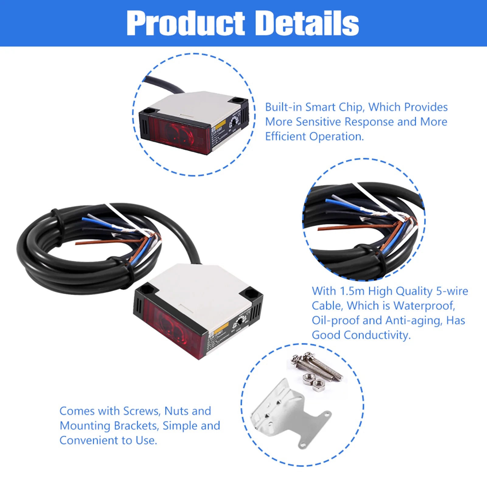 Specular Reflection Photoelectric AC 90‑250V 3A E3Jk R4M1 Sensor Switch