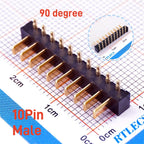 20Pcs Blade Male Battery Connector 2.5 MM Pitch 2 3 4 5 6 7 8 9 10 11 Position Right Angle Through Holes Straight PCB Header