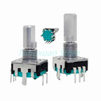 2pcs EC12 Rotary Encoder Switch 360 Degree RE12 Audio Coding 5pins 24 Positions With Push Button Handle Length 15/20mm