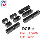 10Pcs Pitch 1.27mm 2.0mm 2.54mm Male Socket Straight IDC Box Headers PCB CONNECTOR DOUBLE ROW DC3 HEADER DIP 6/10/20/26/34/40Pin