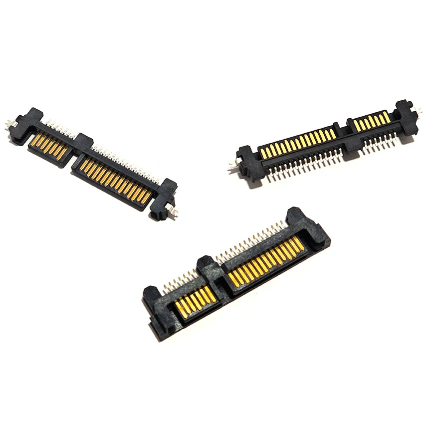 3/5PCS SATA7+15P Sinking Board 1.0 Male Socket Solid State Drive Plug SATA 22PIN SMT Male Head Notebook Hard Drive Connector