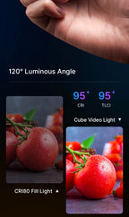 Ulanzi VL49 RGB PRO Full Color LED Video Light 2500K-9000K Camera Light for Photopraphy with Honeycomb Diffuser