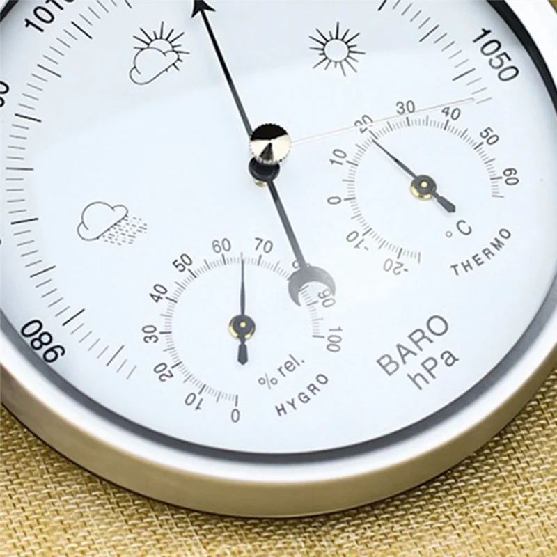 ABJN-Portable Digital Indoor Hygrometer Weather Thermometer Barometer Wall Hanging For Home Decor 132MM Use